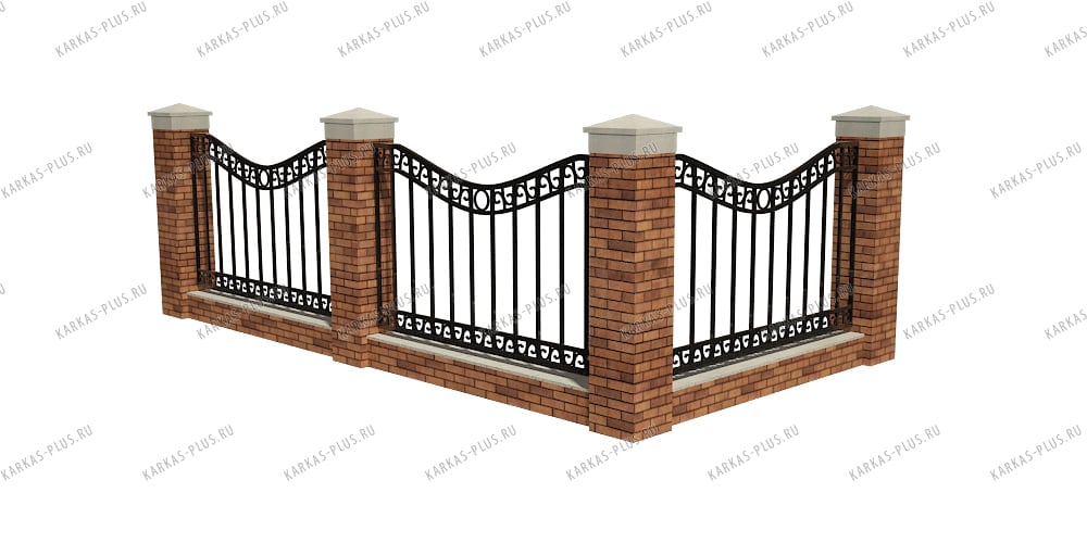 Купить забор в твери. Решетка ограждения. Кирпичный забор. Кирпичный забор с решеткой. Кованый забор для палисадника с кирпичными столбами.